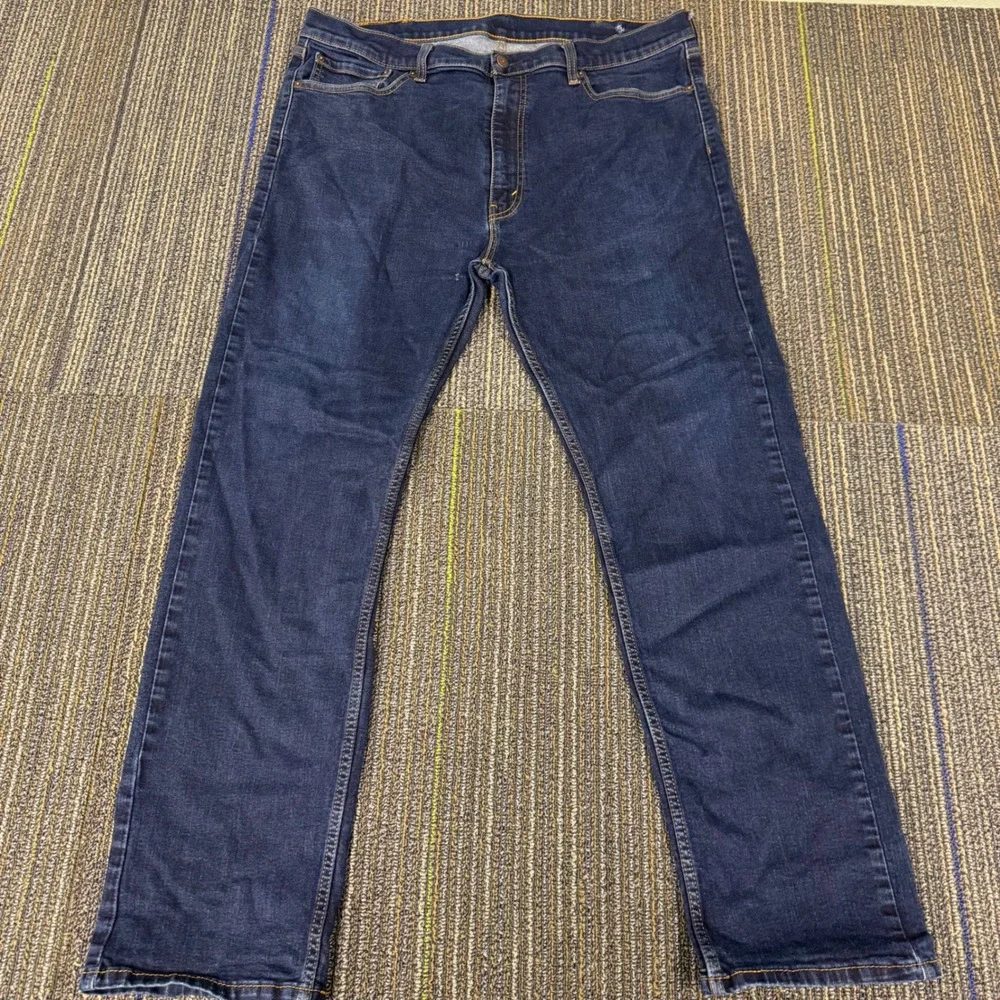 Levi 506 Straight Leg Jeans Mens 40x32 Dark Wash Blue Excellent Denim Pants